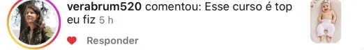 Comentário de aluna