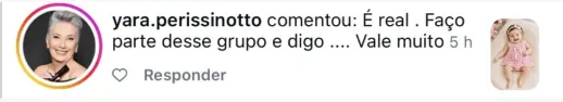 Comentário de aluna