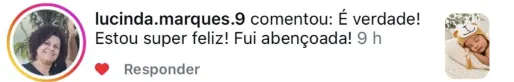 Comentário de aluna